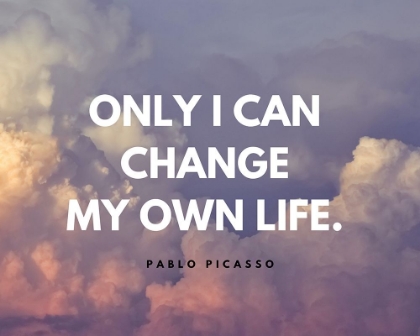 Picture of ARTSY QUOTES QUOTE: CHANGE MY OWN LIFE