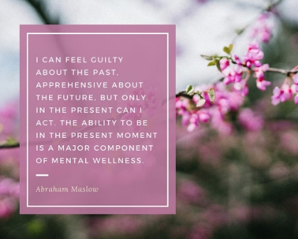 Picture of ABRAHAM MASLOW QUOTE: GUILTY ABOUT THE PAST