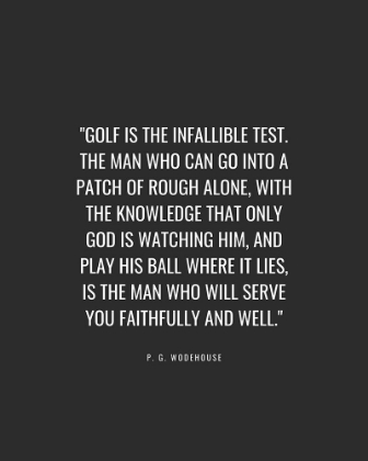 Picture of P. G. WODEHOUSE QUOTE: GOLF