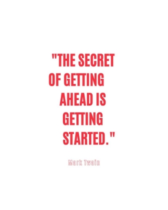 Picture of MARK TWAIN QUOTE: GETTING STARTED