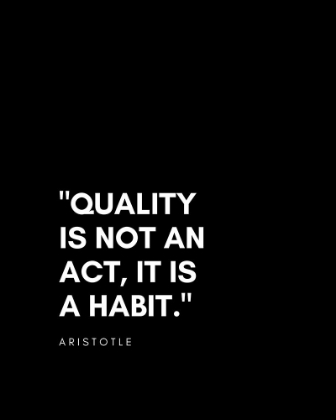 Picture of ARISTOTLE QUOTE: QUALITY
