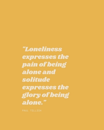 Picture of PAUL TILLICH QUOTE: SOLITUDE