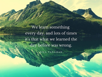 Picture of BILL VAUGHAN QUOTE: WE LEARN