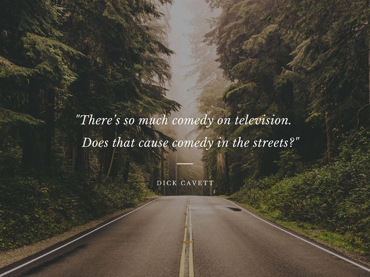 Picture of DICK CAVETT QUOTE: COMEDY IN THE STREETS