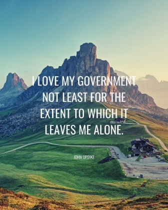 Picture of JOHN UPDIKE QUOTE: GOVERNMENT