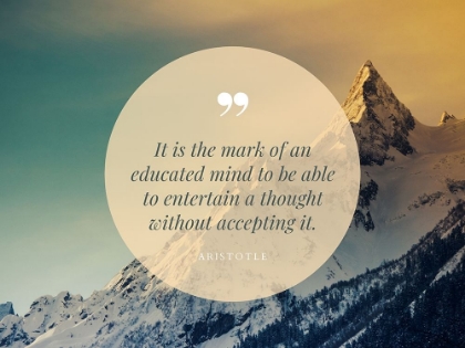 Picture of ARISTOTLE QUOTE: EDUCATED MIND