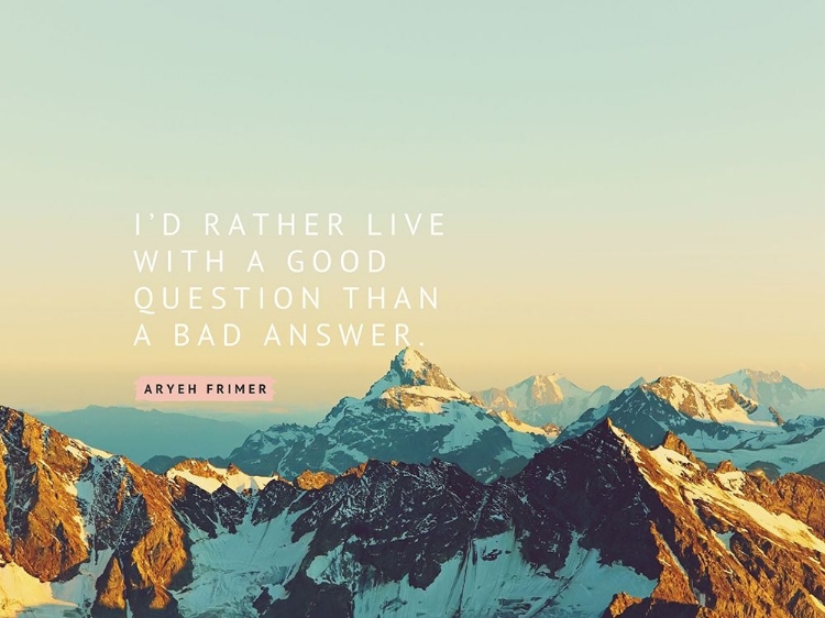 Picture of ARYEH FRIMER QUOTE: A GOOD QUESTION