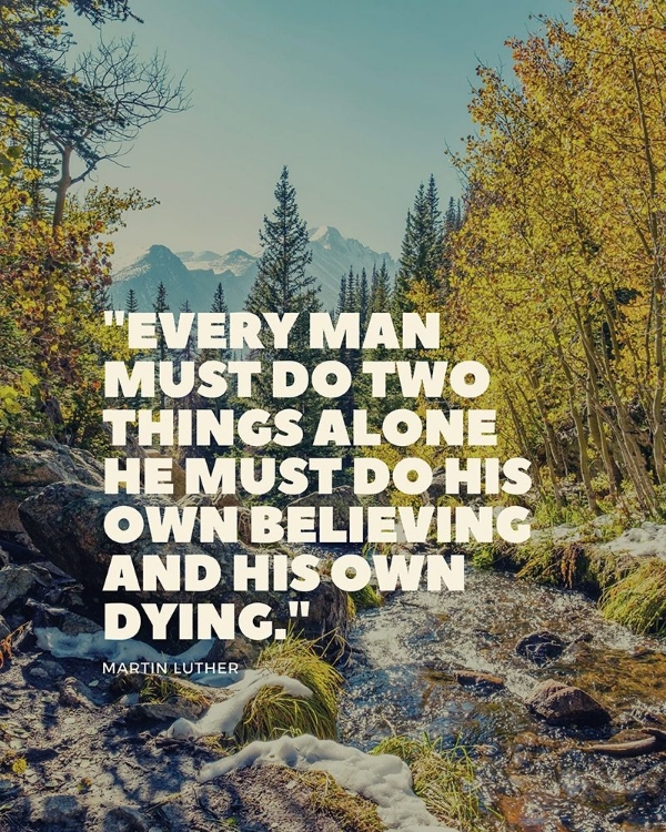 Picture of MARTIN LUTHER QUOTE: HIS OWN BELIEVING