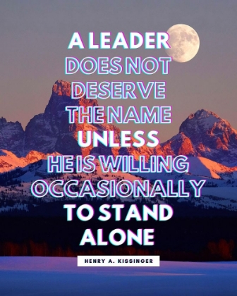Picture of HENRY A. KISSINGER QUOTE: A LEADER
