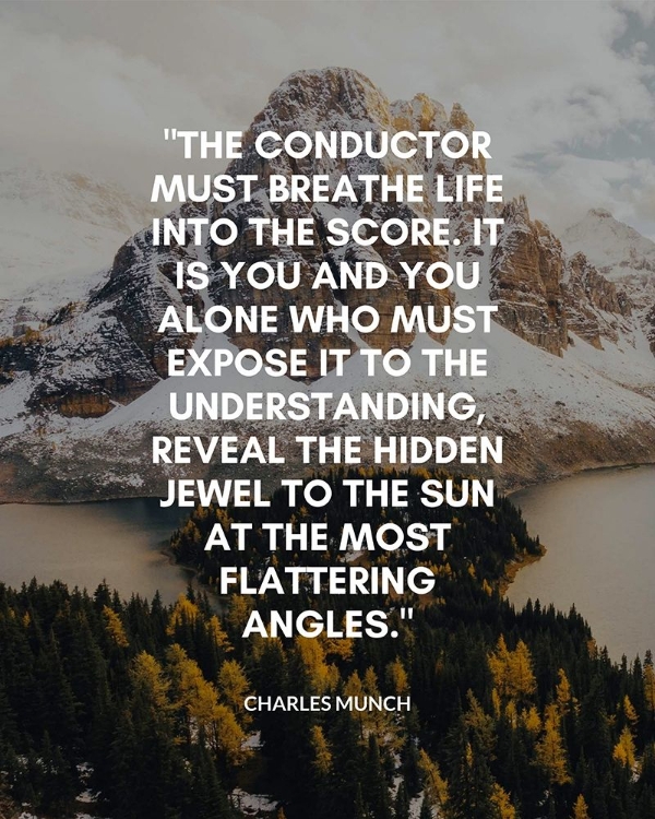 Picture of CHARLES MUNCH QUOTE: THE CONDUCTOR