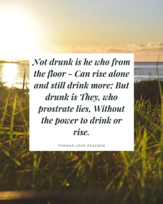 Picture of THOMAS LOVE PEACOCK QUOTE: NOT DRUNK