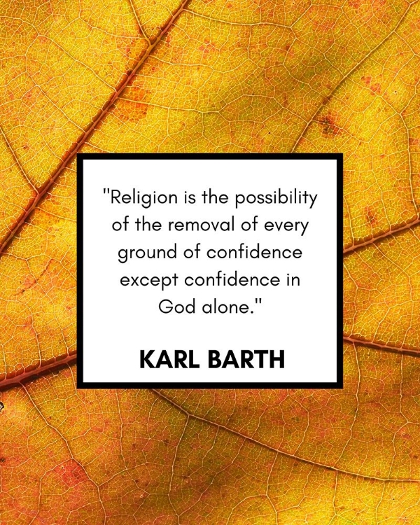 Picture of KARL BARTH QUOTE: RELIGION