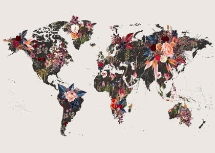 Picture of WORLDMAP FLOWERS