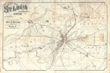 Picture of VINTAGE ST LOUIS MAP V2