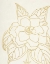 Picture of GOLD GARDENIA LINE DRAWING CROP