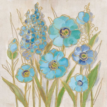 Picture of OPALESCENT FLORAL I BLUE