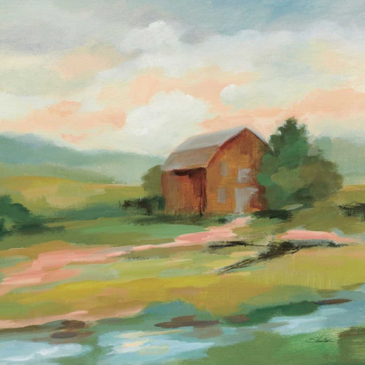 Picture of SPRINGTIME FARM PASTEL SQ