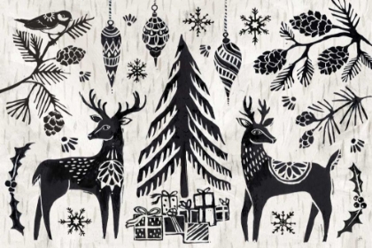 Picture of WOODCUT CHRISTMAS I