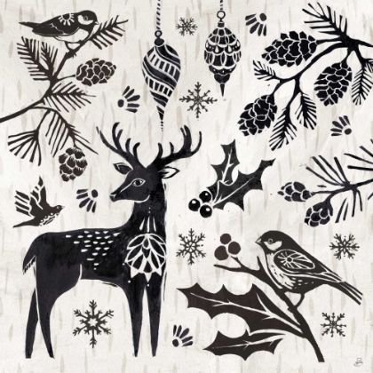 Picture of WOODCUT CHRISTMAS III