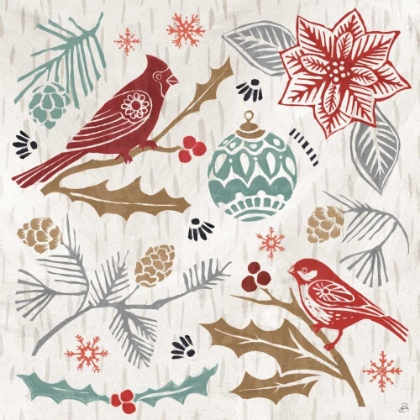 Picture of WOODCUT CHRISTMAS VI COLOR
