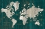 Picture of OLD WORLD MAP TEAL