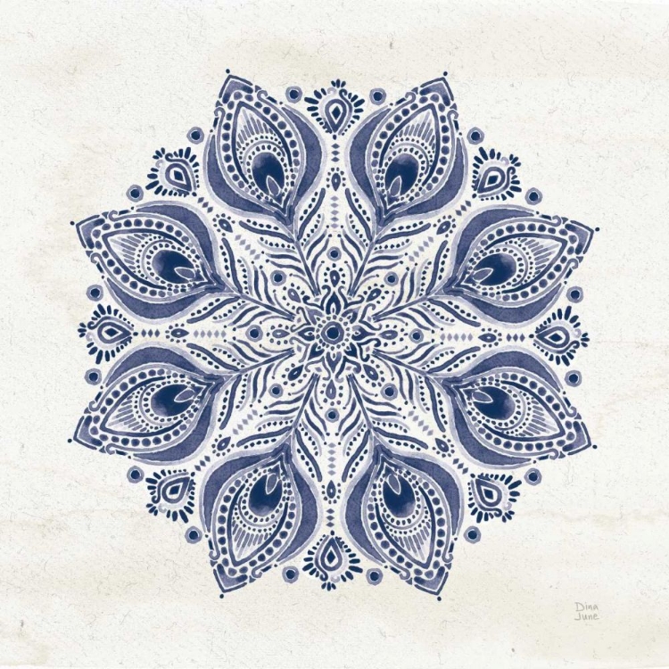 Picture of BOHEMIAN VIBES VI MANDALA BLUE