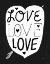 Picture of LOVE LOVE LOVE BLACK