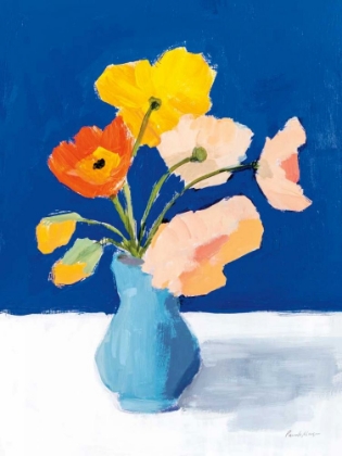 Picture of POPPIES ON BLUE