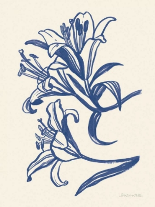 Picture of INK LILIES II BLUE