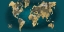 Picture of SKETCHED WORLD MAP BLUE CROP