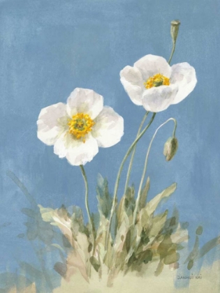 Picture of WHITE POPPIES I NO BUTTERFLY