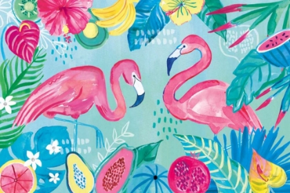 Picture of FRUITY FLAMINGOS I