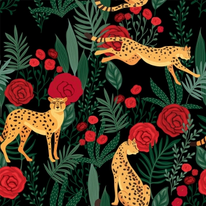 Picture of LEOPARD AND ROSES PATTERN