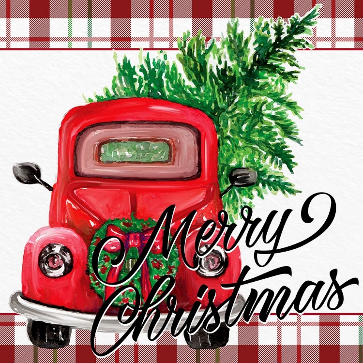 Picture of MERRY CHRISTMAS RED TRUCK