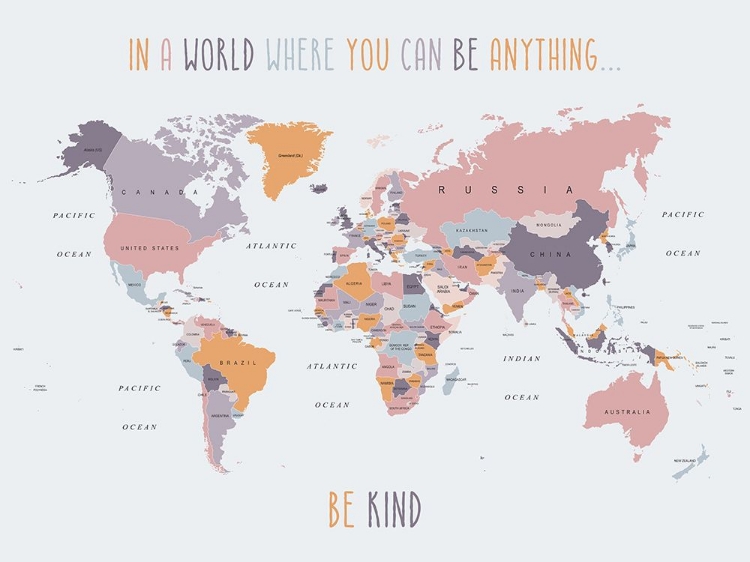 Picture of BE KIND WORLD MAP 4