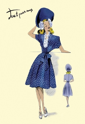 Picture of SUMMER POLKA-DOT DRESS AND HAT, 1947