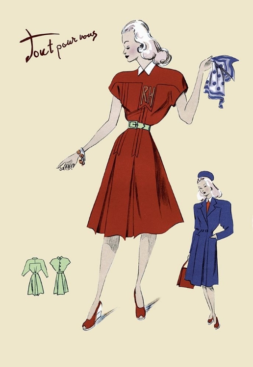 Picture of DRESS, COAT AND SCARF, 1947