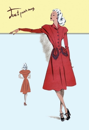 Picture of CASUAL DRESS IN RED, 1947