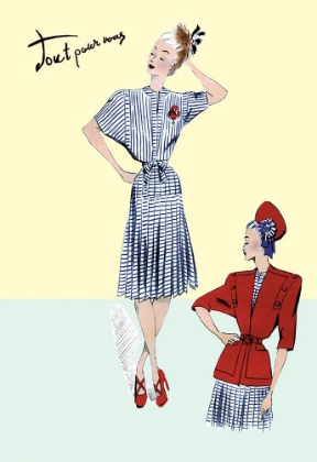 Picture of PLEATED SAILOR DRESS WITH JACKET, 1947