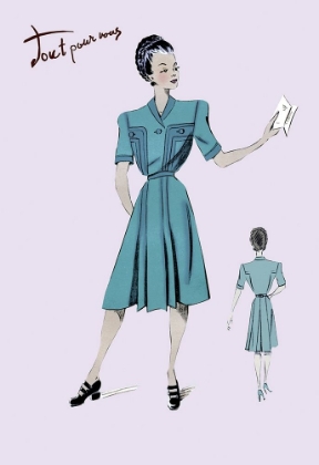 Picture of CASUAL DRESS IN TURQUOISE, 1947