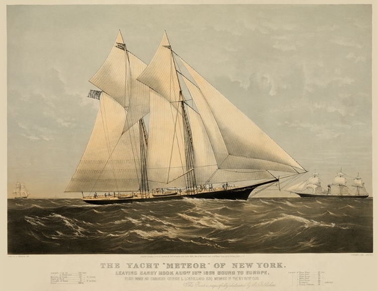 Picture of THE YACHT METEOR OF NEW YORK, 1869