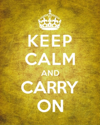 Picture of KEEP CALM AND CARRY ON - VINTAGE YELLOW