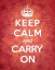 Picture of KEEP CALM AND CARRY ON - VINTAGE RED