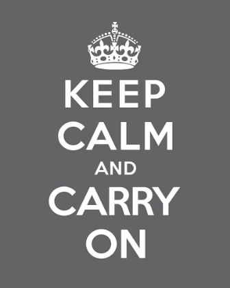 Picture of KEEP CALM AND CARRY ON - GRAY