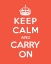 Picture of KEEP CALM AND CARRY ON - TANGERINE