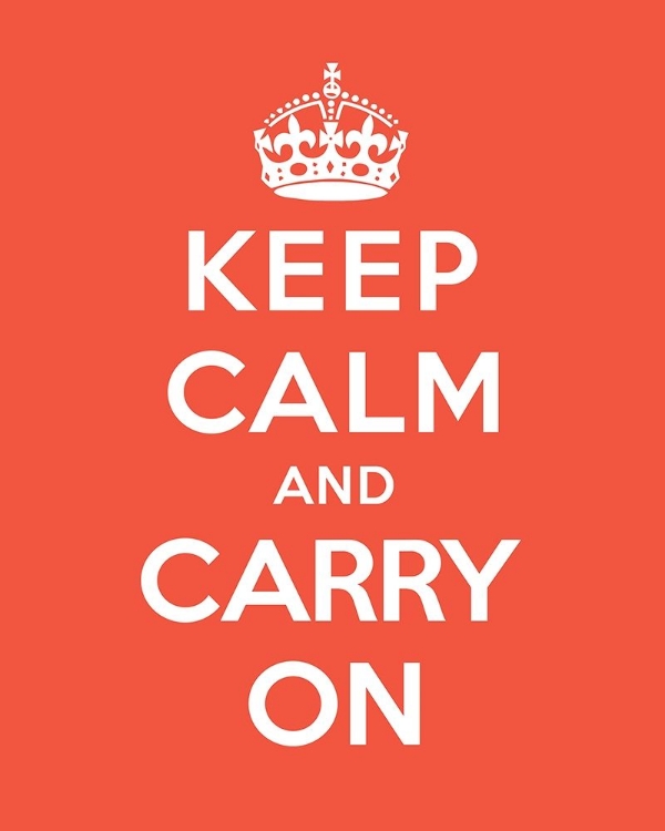 Picture of KEEP CALM AND CARRY ON - TANGERINE