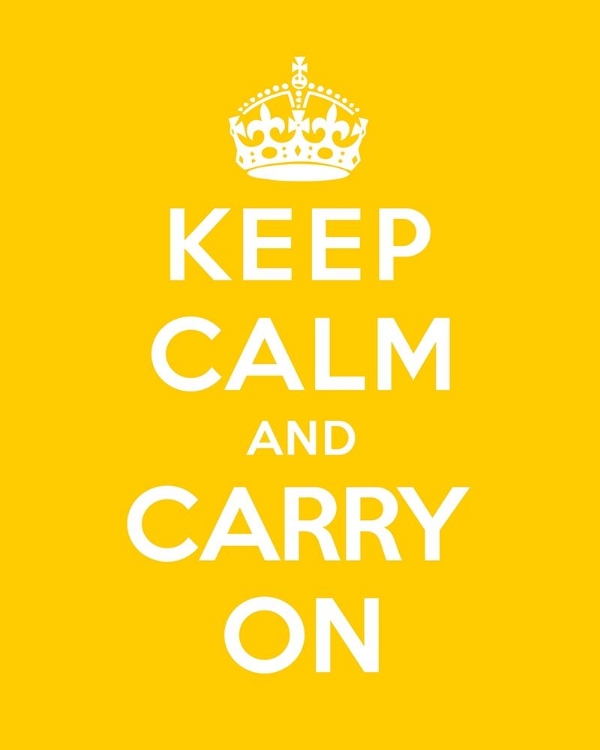 Picture of KEEP CALM AND CARRY ON - YELLOW
