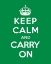Picture of KEEP CALM AND CARRY ON - GREEN