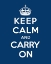 Picture of KEEP CALM AND CARRY ON - BLUE