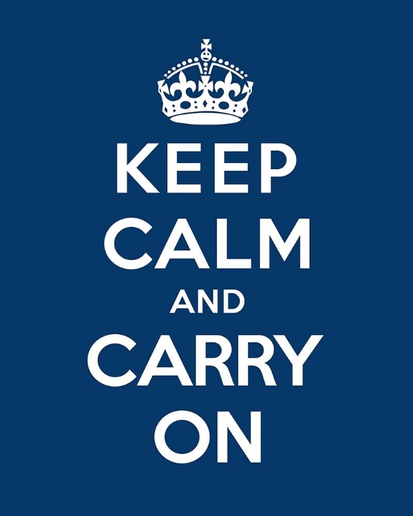 Picture of KEEP CALM AND CARRY ON - BLUE